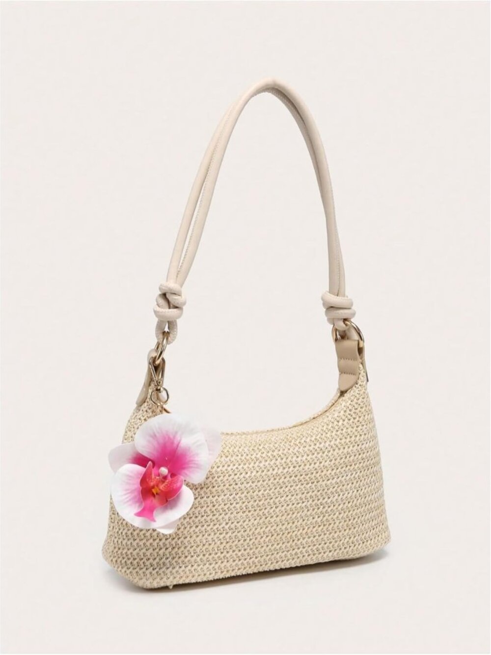 Women's Straw Woven Shoulder Bag Tote Handbag Summer Beach Purse Vacation Bags - Picture 2 of 5
